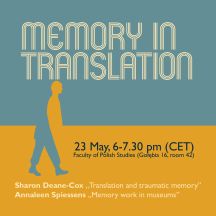 miniatura Memory in Translation: wykład prof. Sharon Deane-Cox i prof. Annaleen Spiessen